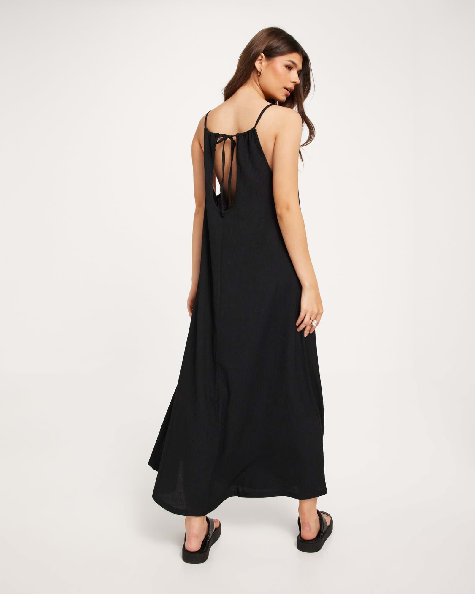 PCLUNA STRAP MIDI DRESS SA BC