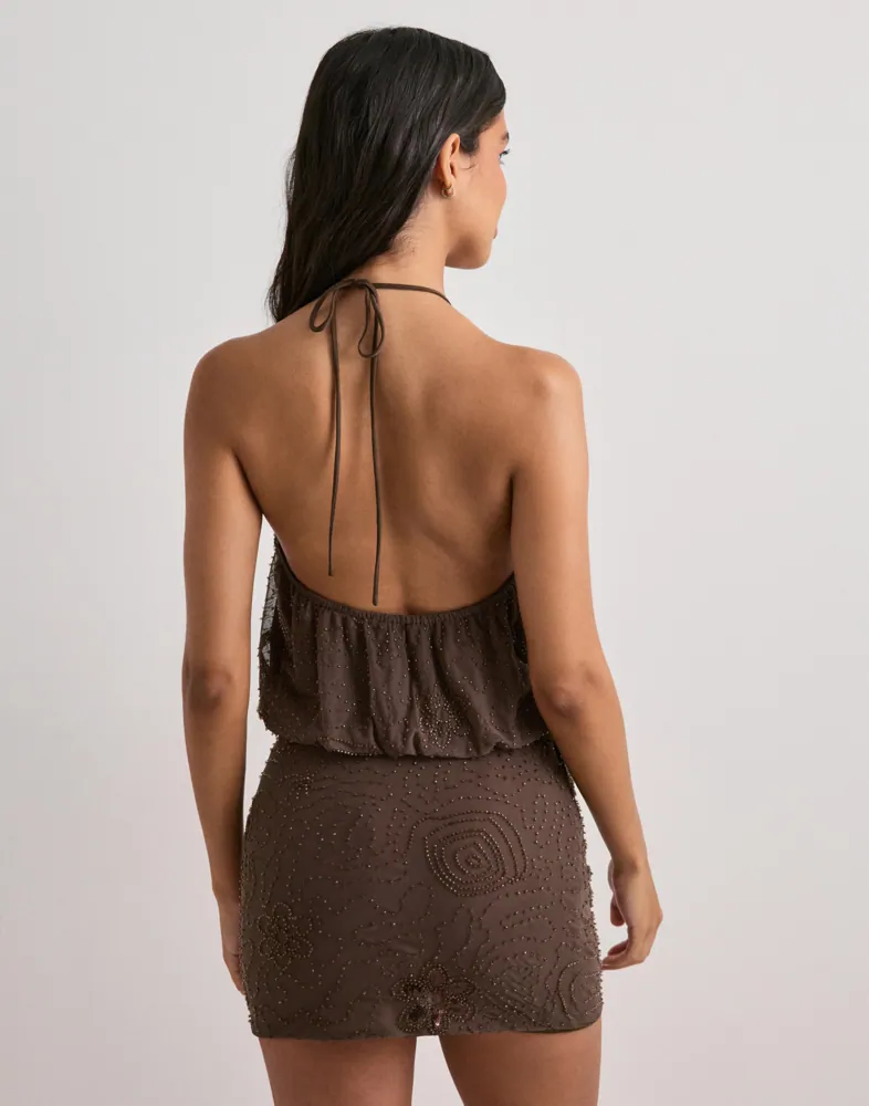 Nelly Dazzling Tied Top toppar & linnen dam – bild 2