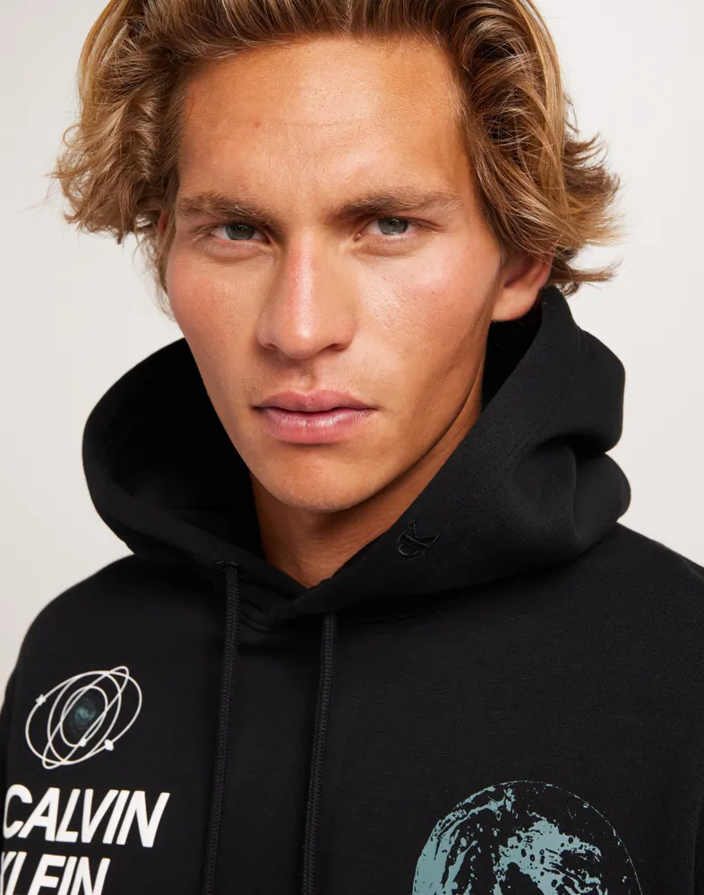 Buy Calvin Klein Jeans FUTURE FADE MULTI GRAPHIC HOODIE Ck Black