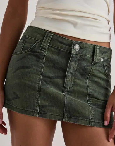 Nelly Mini Pattern Jeans Skirt dam – bild 2