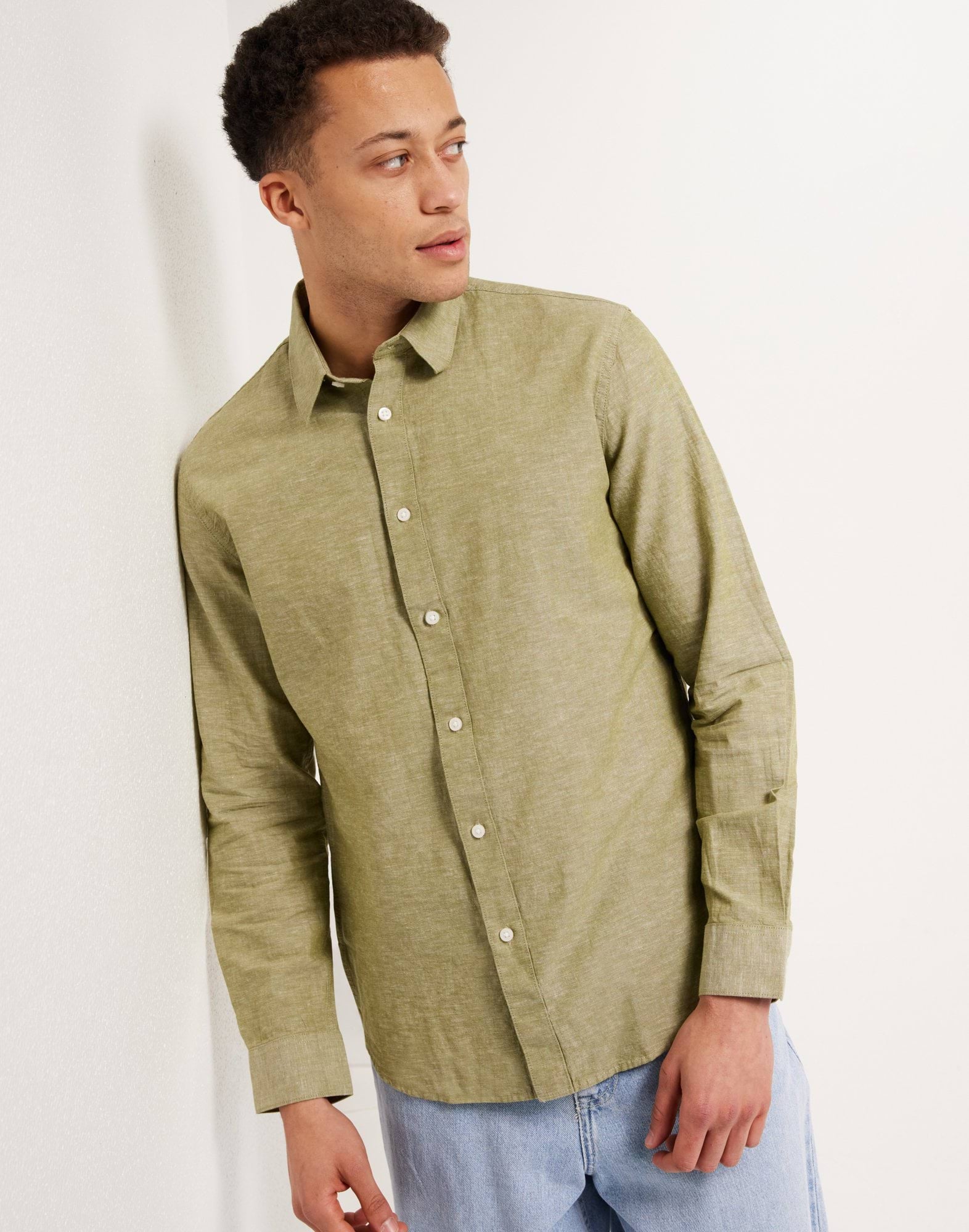 SLHREGNEW-LINEN SHIRT LS CLASSIC