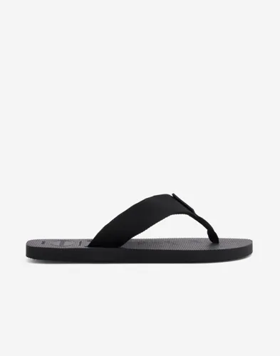 Svarta flip-flops från Havaianas med bred fotrem i tyg
