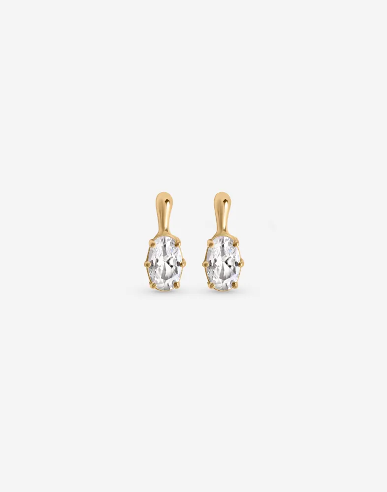 Muli Collection Oval Cut Drop Earring dam – bild 2