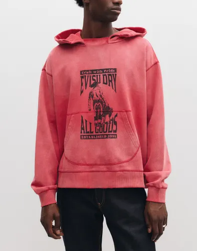 Evisu Ej, Evisu Dry All Goods Hoodie Hoodies Röd