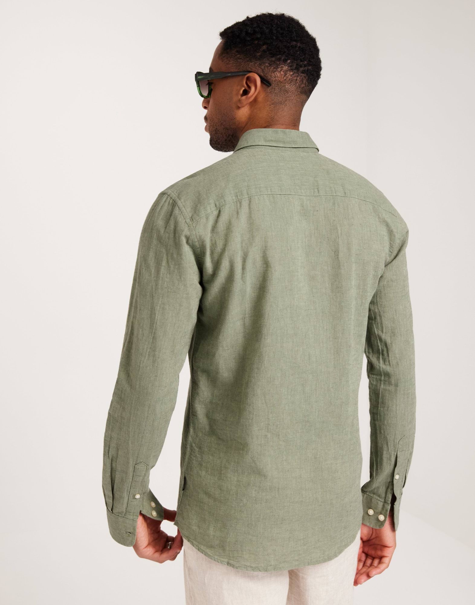 ONSCAIDEN LIFE LS SOLID LINEN SHIRT