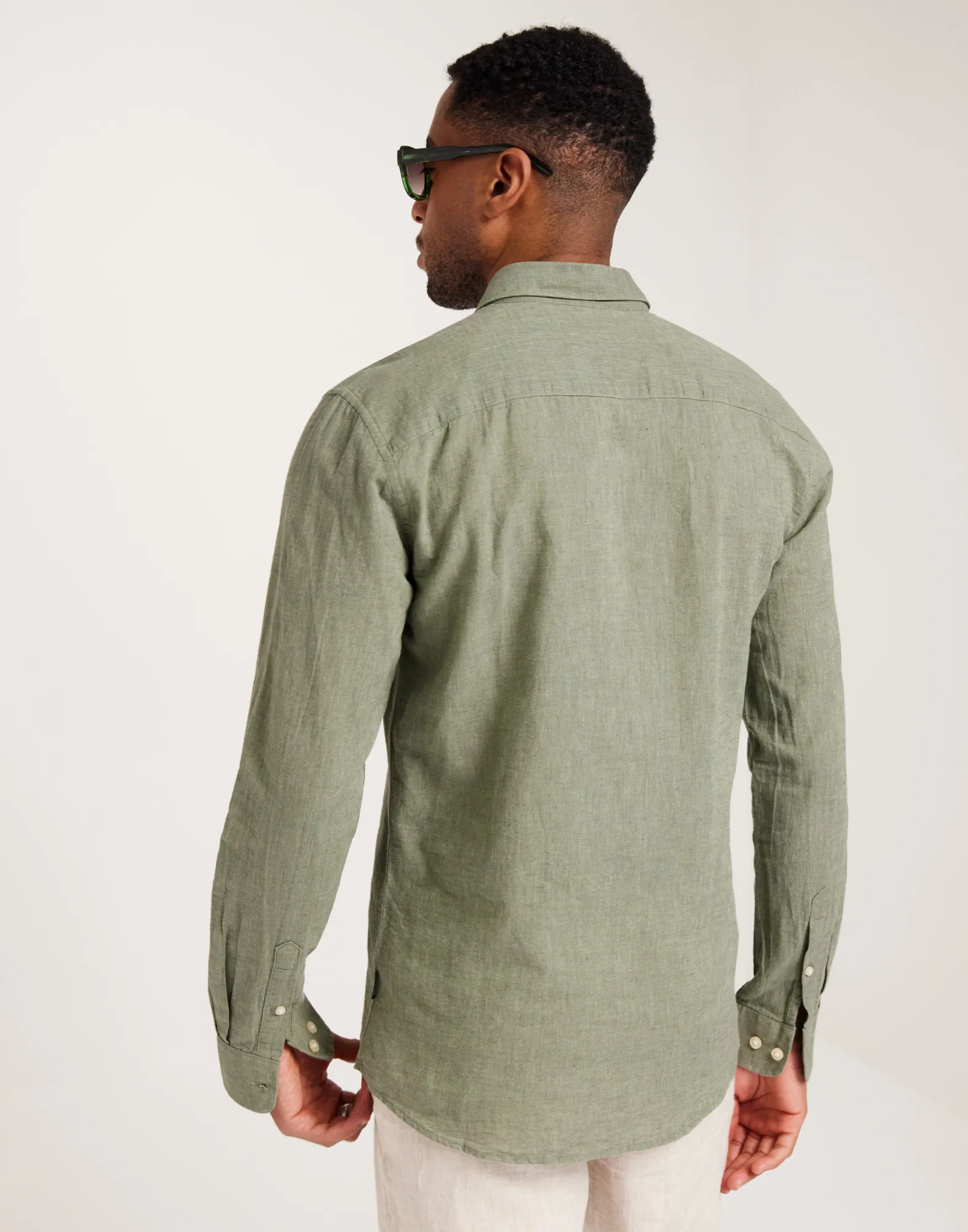 ONSCAIDEN LIFE LS SOLID LINEN SHIRT