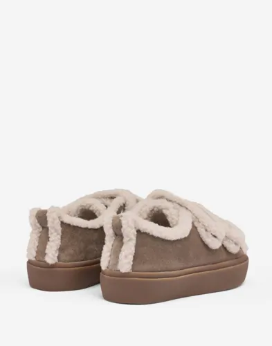 INUIKII Shearling Low Velcro låga sneakers dam – bild 3