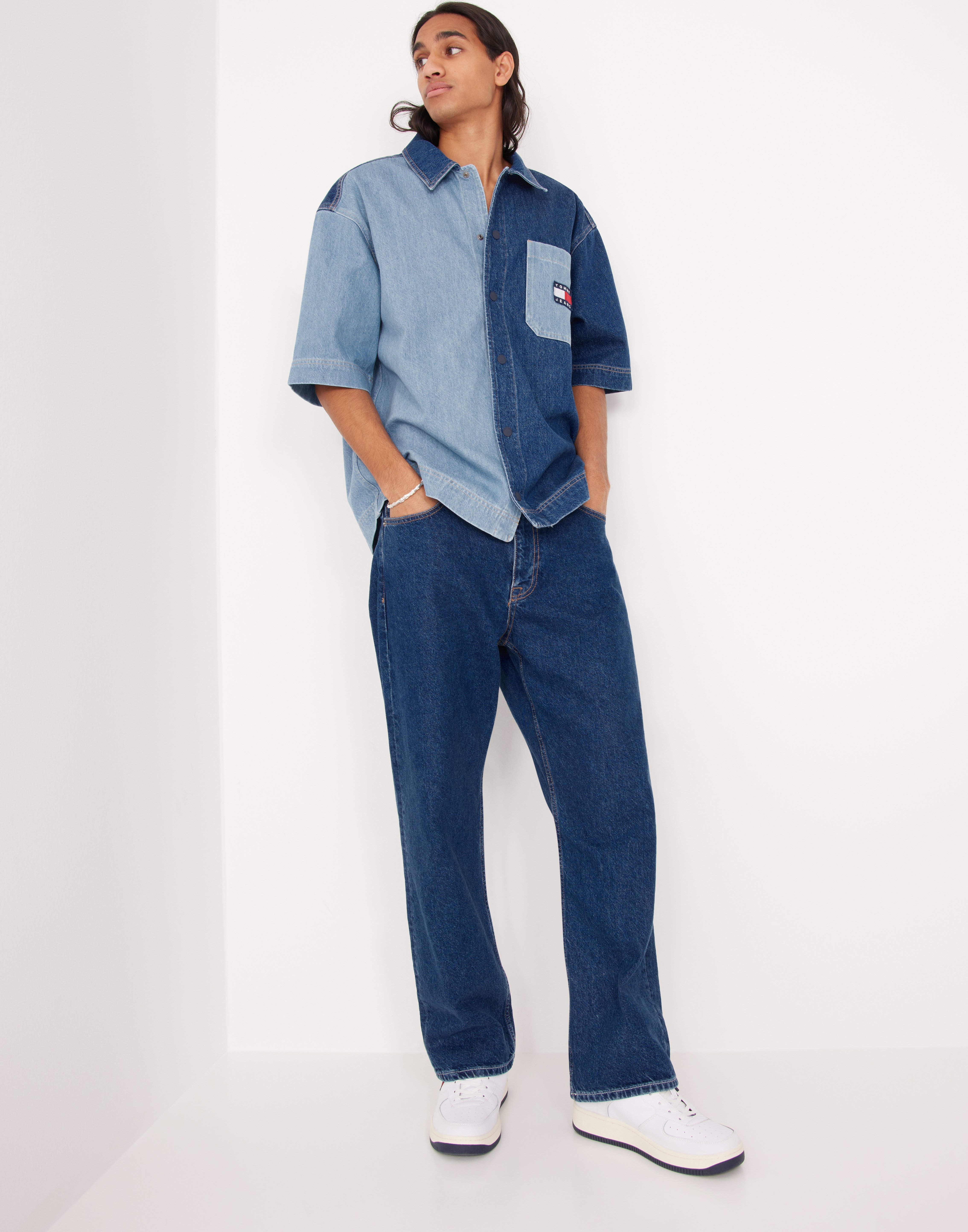 Buy Tommy Jeans TJM 2 TONE DENIM SS SKATE SHIRT - Denim | NLYMAN
