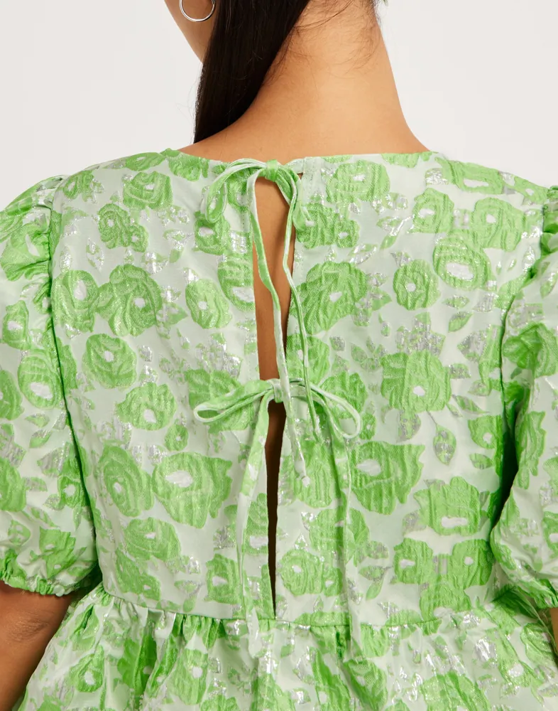 Buy Pieces PCDARLA SS DRESS D2D - Poison Green Flowers | Nelly.com