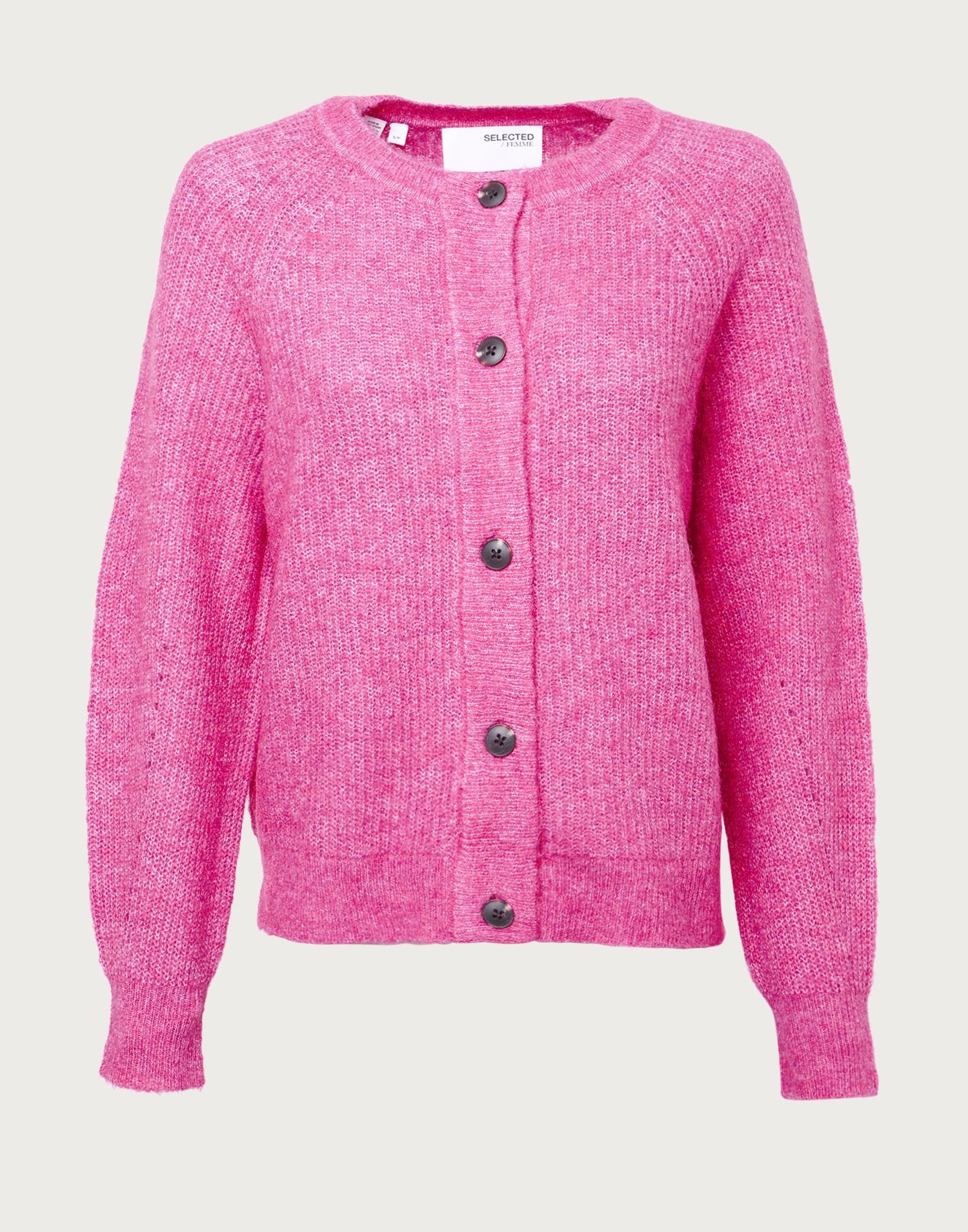 Buy Selected Femme SLFLULU LS KNIT SHORT CARDIGAN B NO - Fuchsia Purple ...