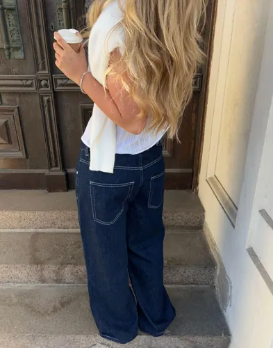 Nelly - Blå - Baggy Jeans