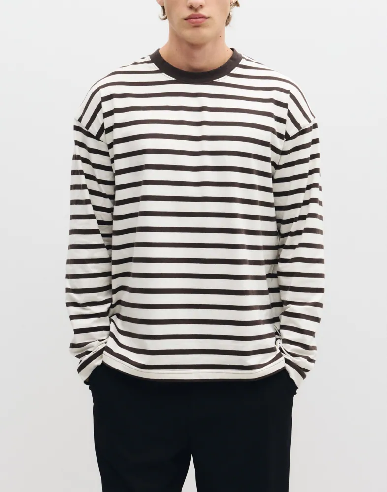 Jorsalamanco Ls Stripe Tee Crewneck Sweatshirts