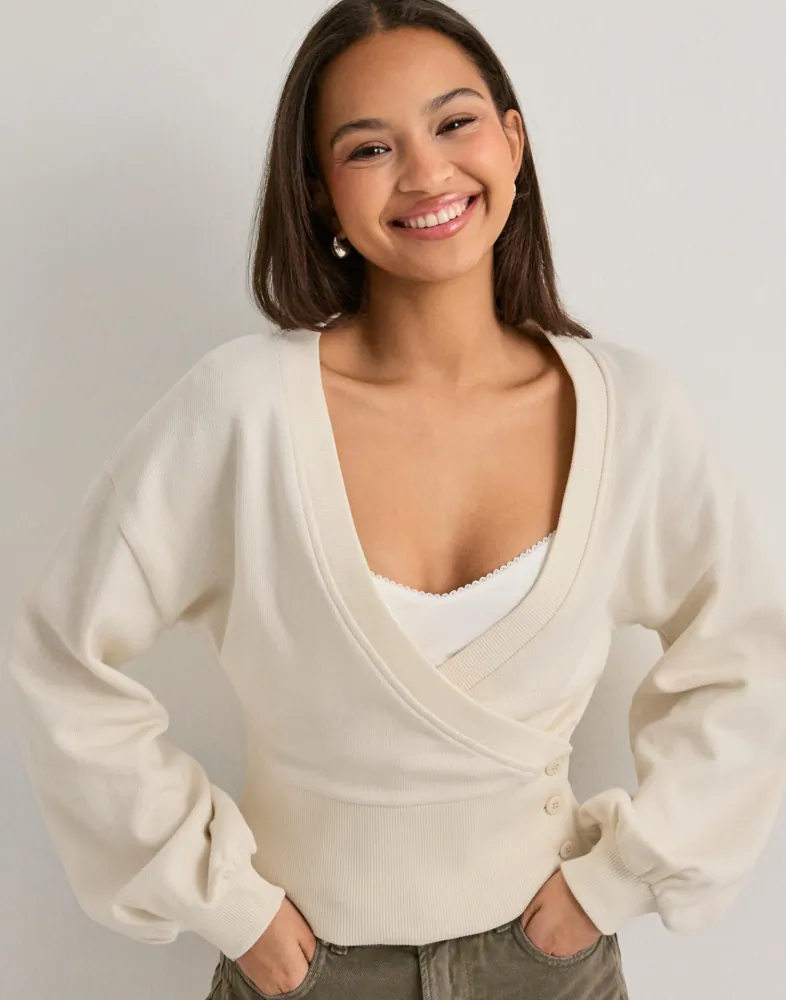 Wrap Waist Button Cardigan