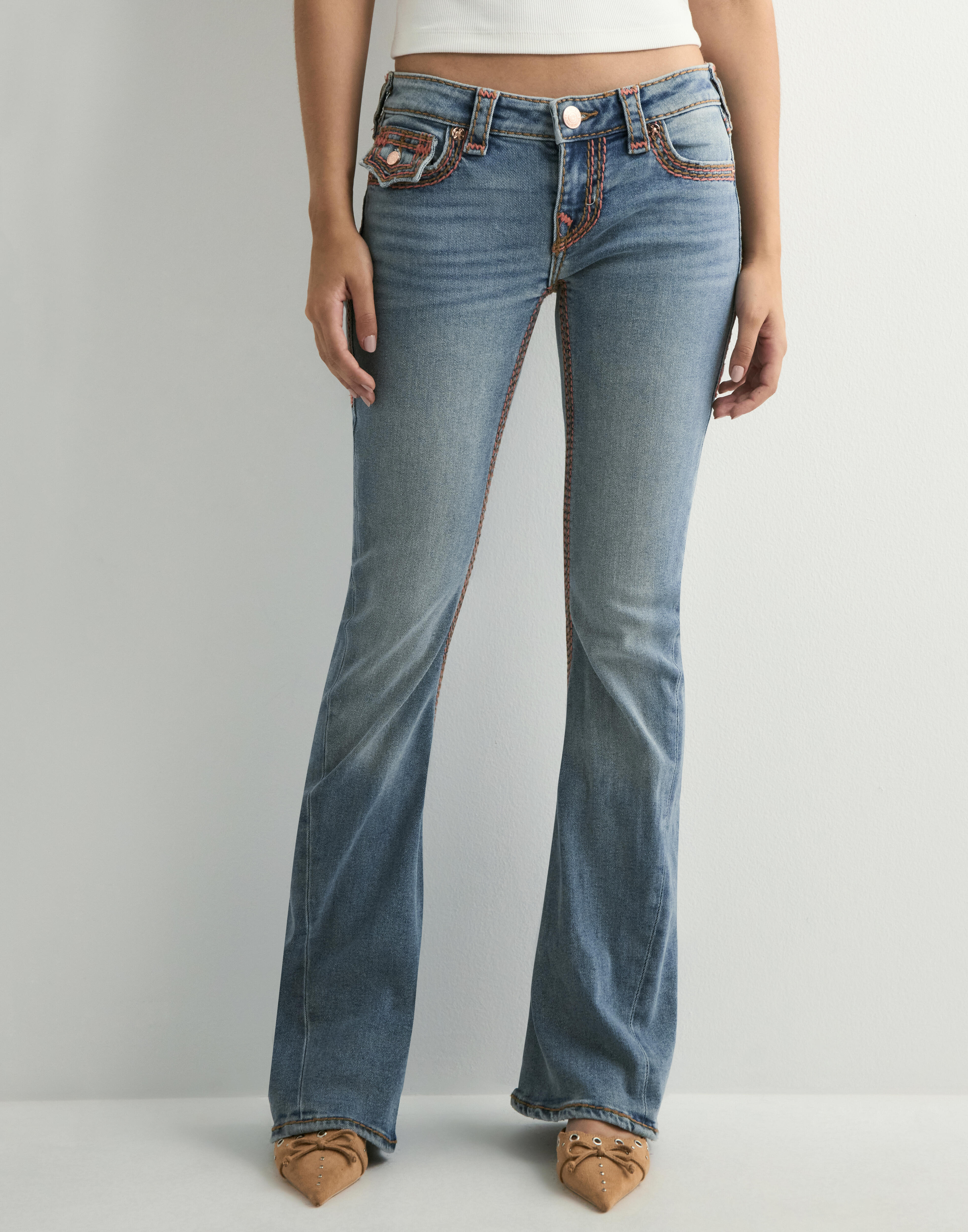 Buy True Religion JOEY LR FLARE SUPER QT FLAP - Denim