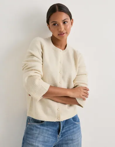 Vero Moda - Beige - Awmariann Ls O-Neck Knit Cardigan