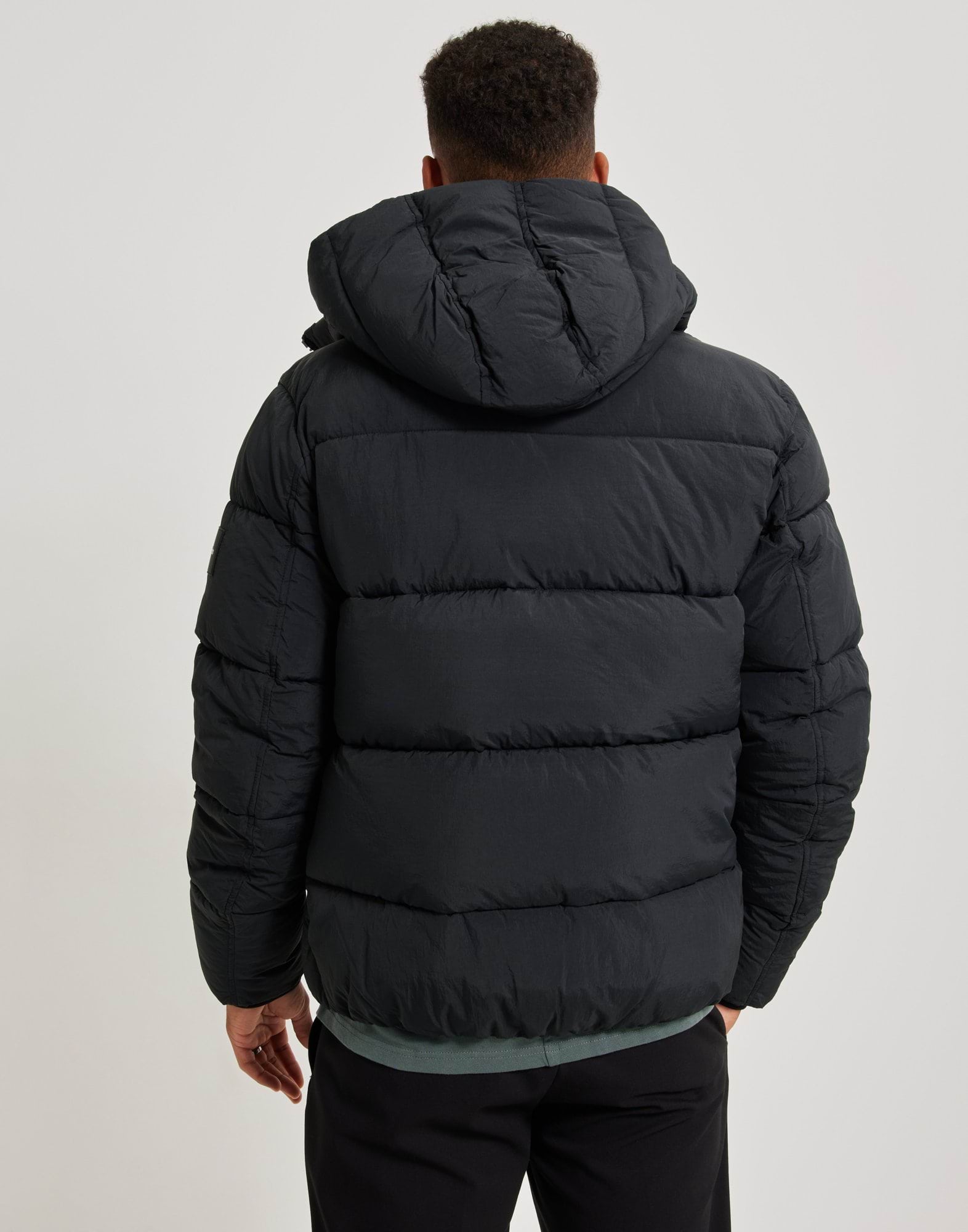 CRINKLE NYLON PUFFER JACKET