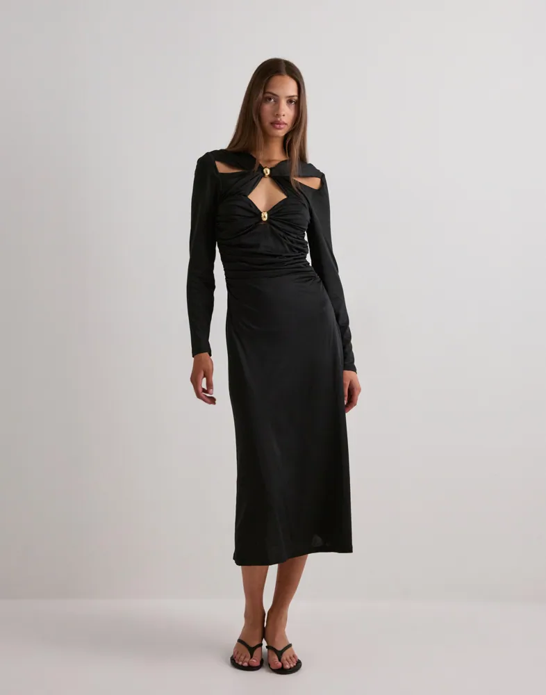 jersey midi dress black Womens Next Black Jersey Midi Summer Dress US 20