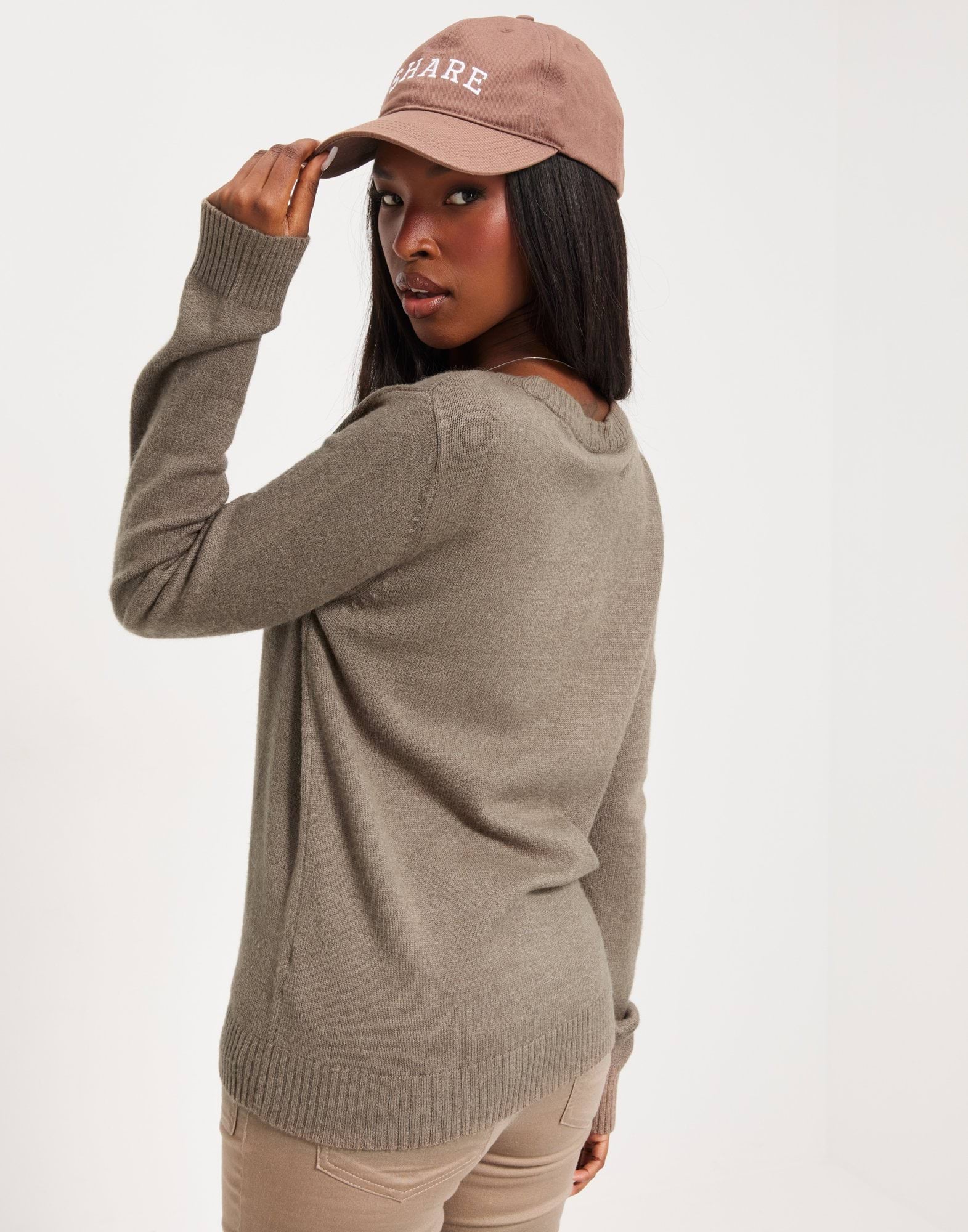 Shy Detail L S Knit Top Super Light Natural
