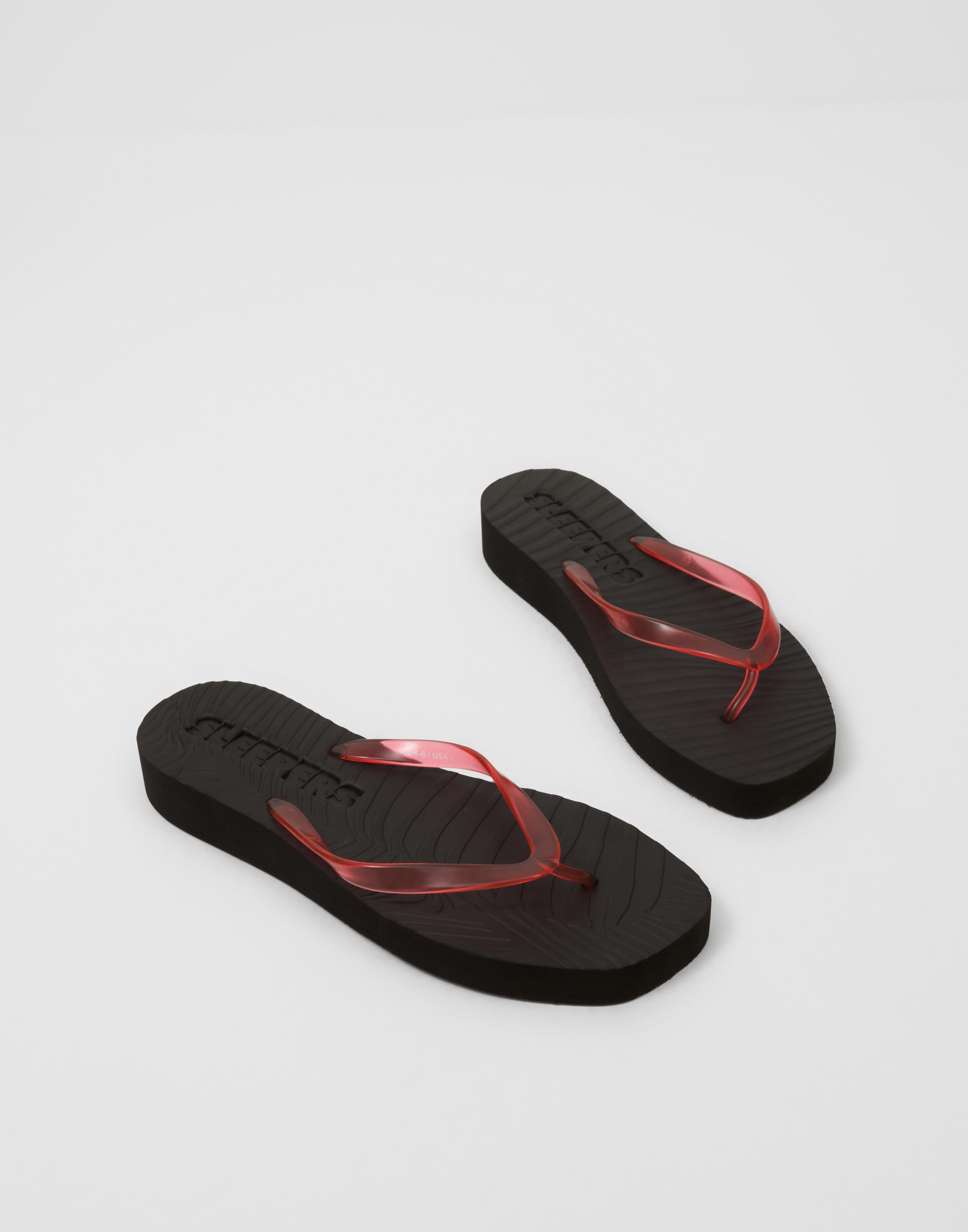 Buy Sleepers TAPERED PLATFORM TRANSPARENT - Black Red | Nelly.com