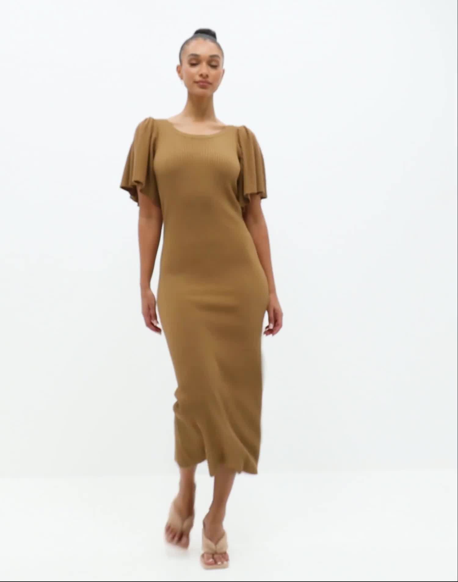 munthe brown dress Munthe Animal Print Dress