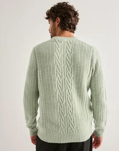 Lyle & Scott Ribbed Cable Knit Jumper Stickade tröjor herr – bild 2