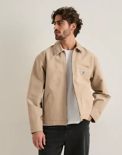 Beige Carhartt WIP Detroit-jacka med manchesterkrage