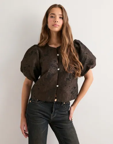 Neo Noir - Brun - Aisa Brocade Blouse