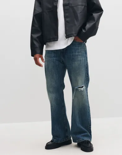 Jack & Jones Jjitoby Jjcrew Sq 114 Styd Flare jeans Blå