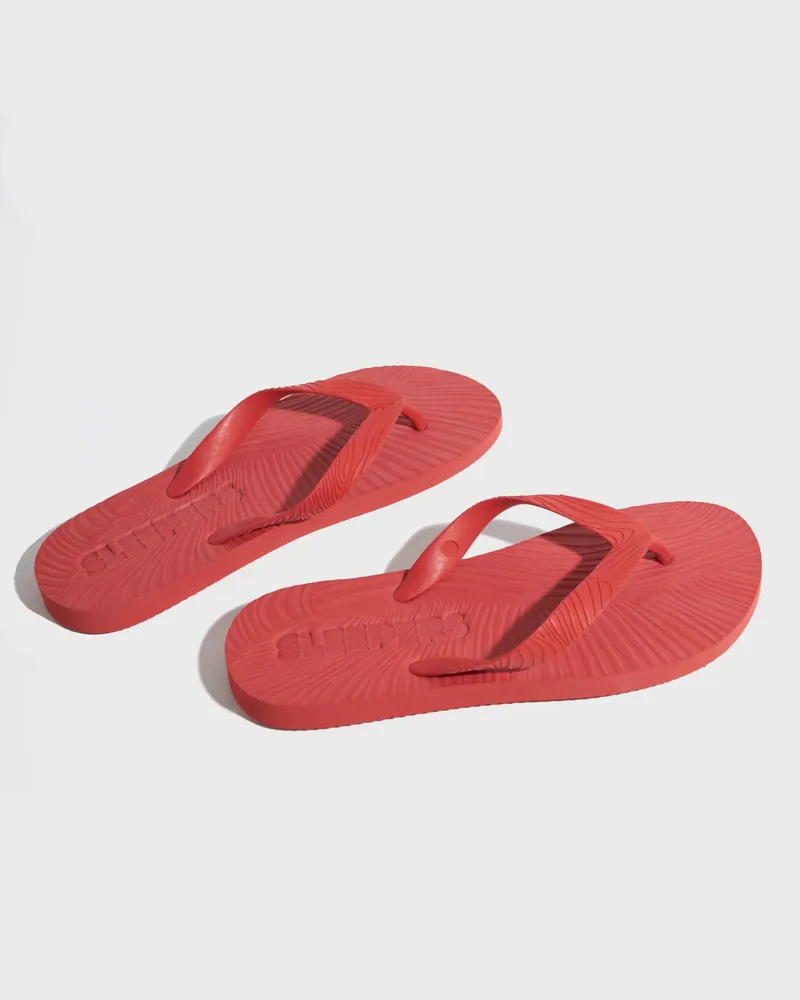 Buy Sleepers Slim Wide Strap Flip Flops Red