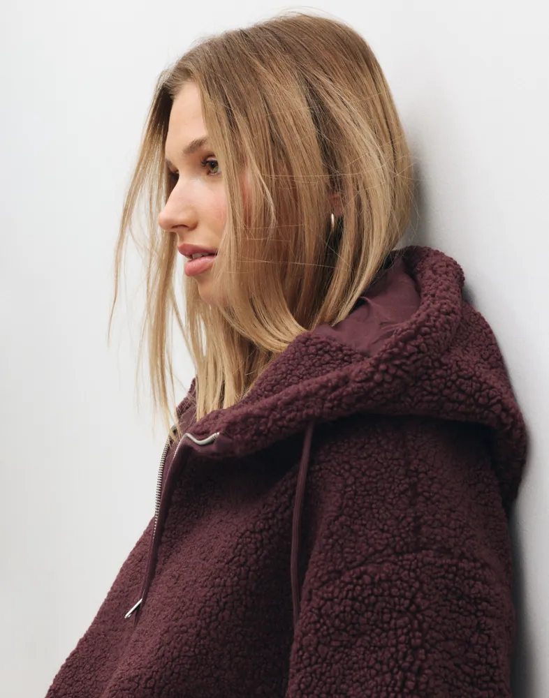 ONLY Onlaspen Hood Teddy Jacket Cc Otw jackor dam – bild 2