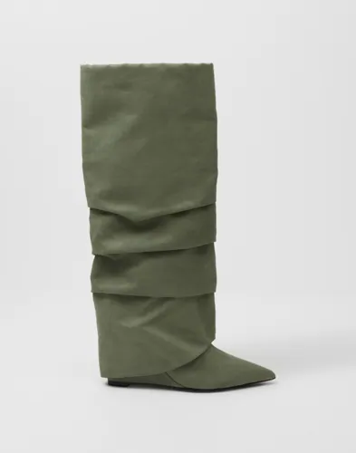 Nelly - Grøn - Folded Shaft Boot