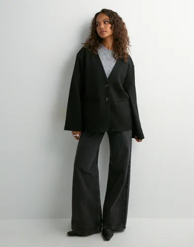 Only - Sort - Onladina Life V-Neck Jacket Otw Cc