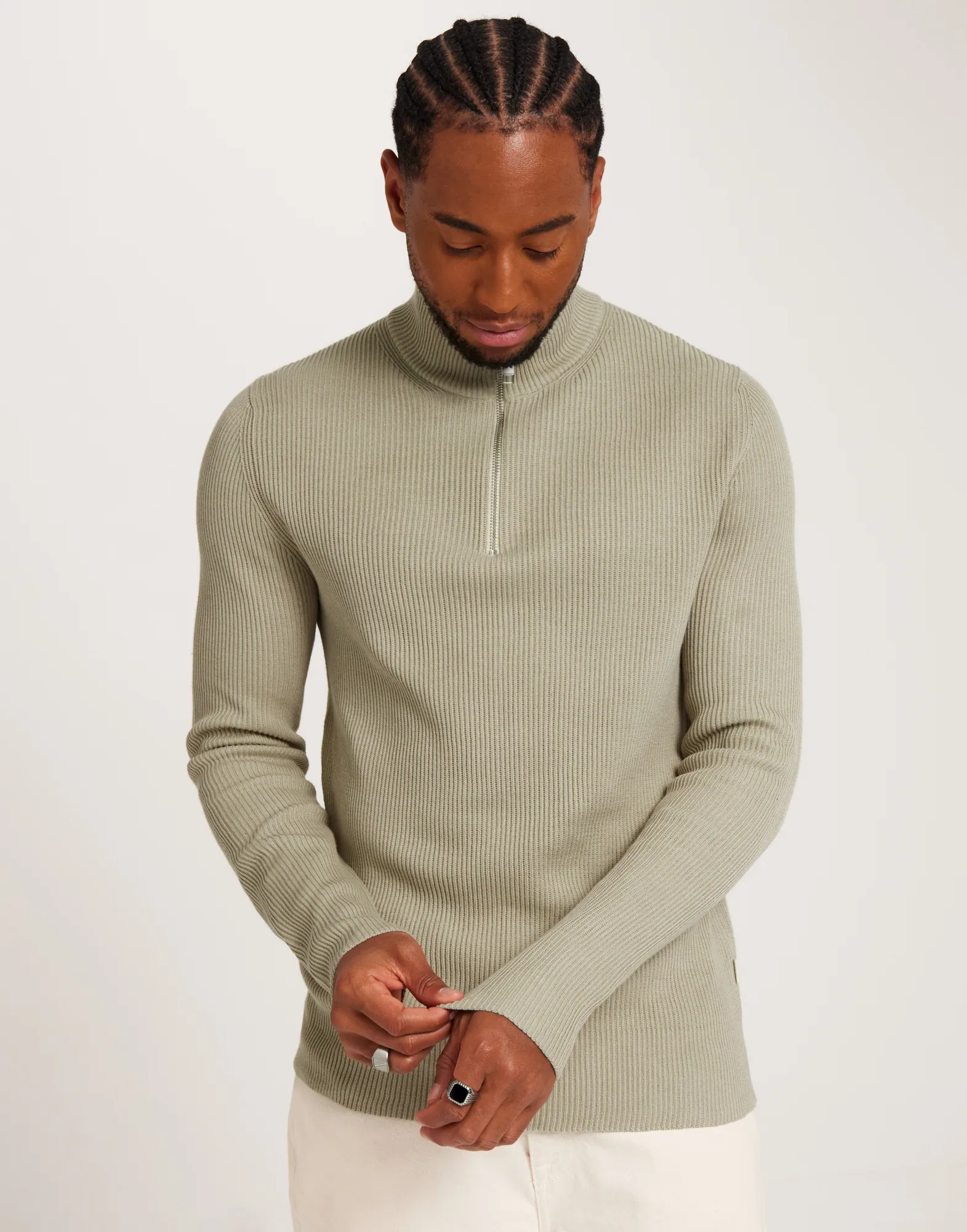 JPRCCPERFECT KNIT HALF ZIP SN