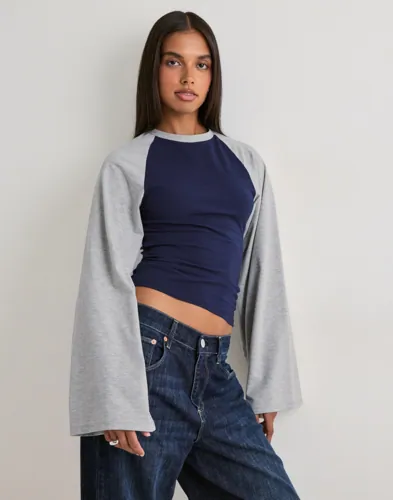 Nelly Wide Sleeve Raglan Top långärmade t-shirt dam – bild 2