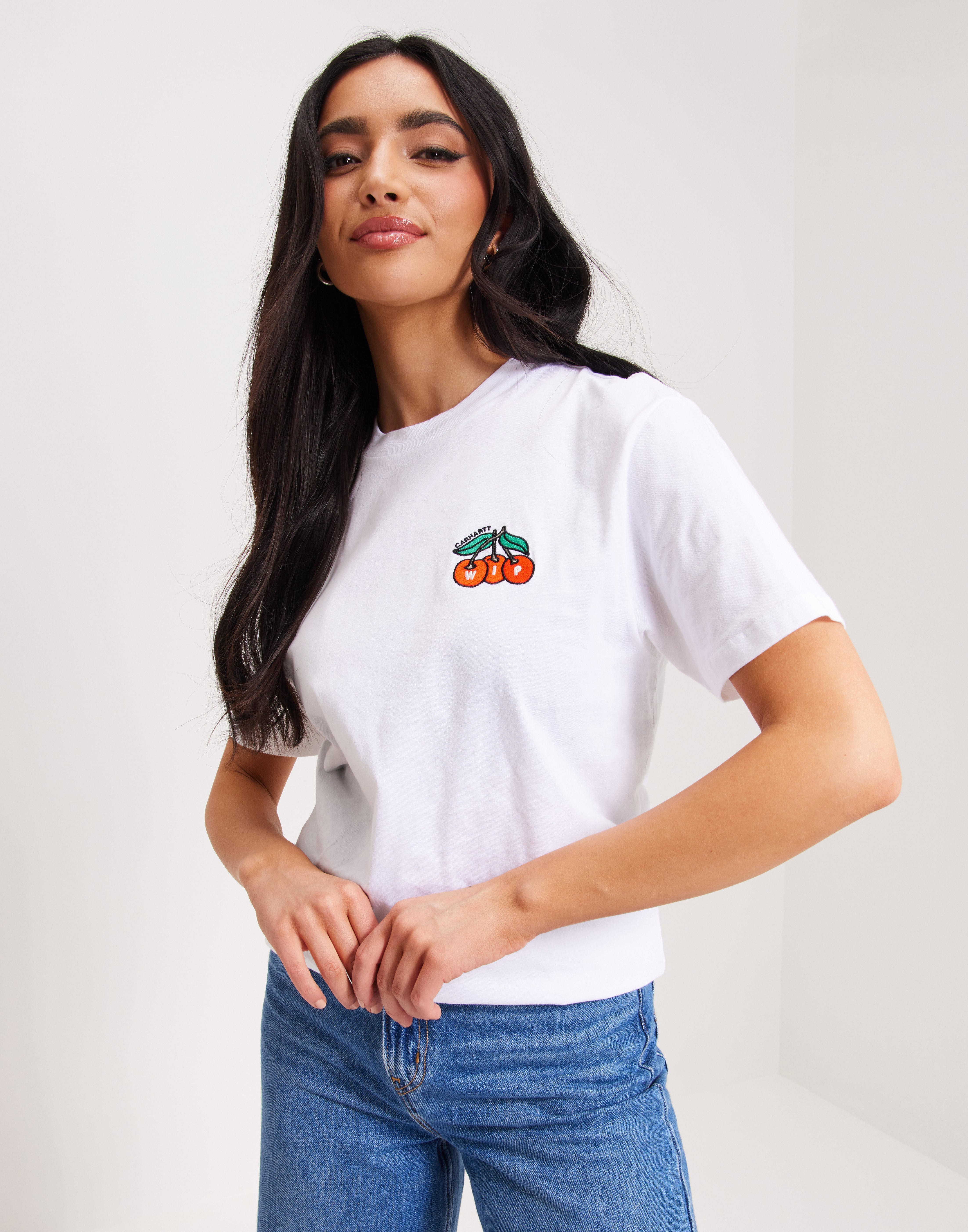 Buy Carhartt WIP W' S/S Blush T-Shirt - White | Nelly.com