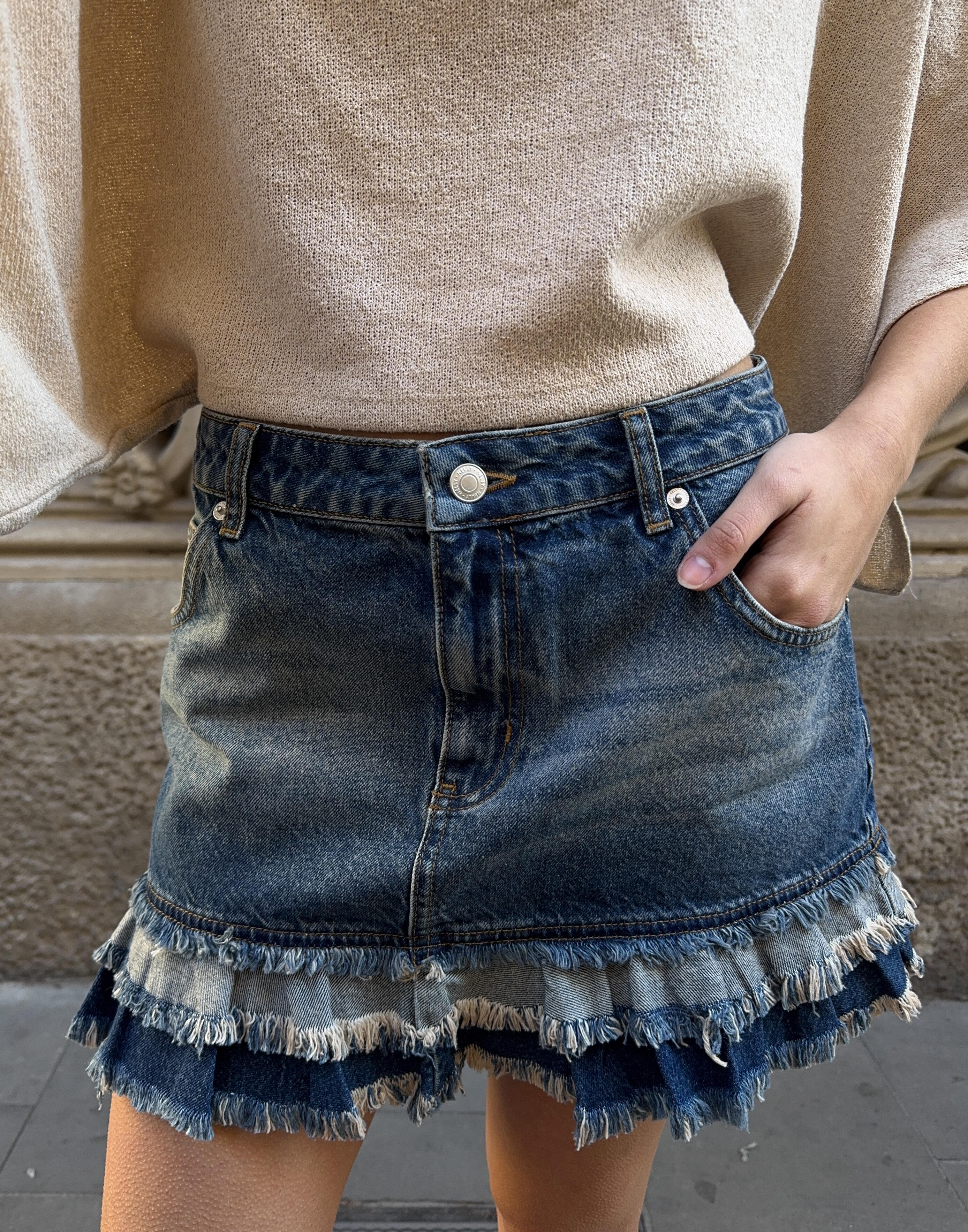 Buy OBJECT OBJTALIA HW TWILL SKIRT 132 - Cloud Dancer