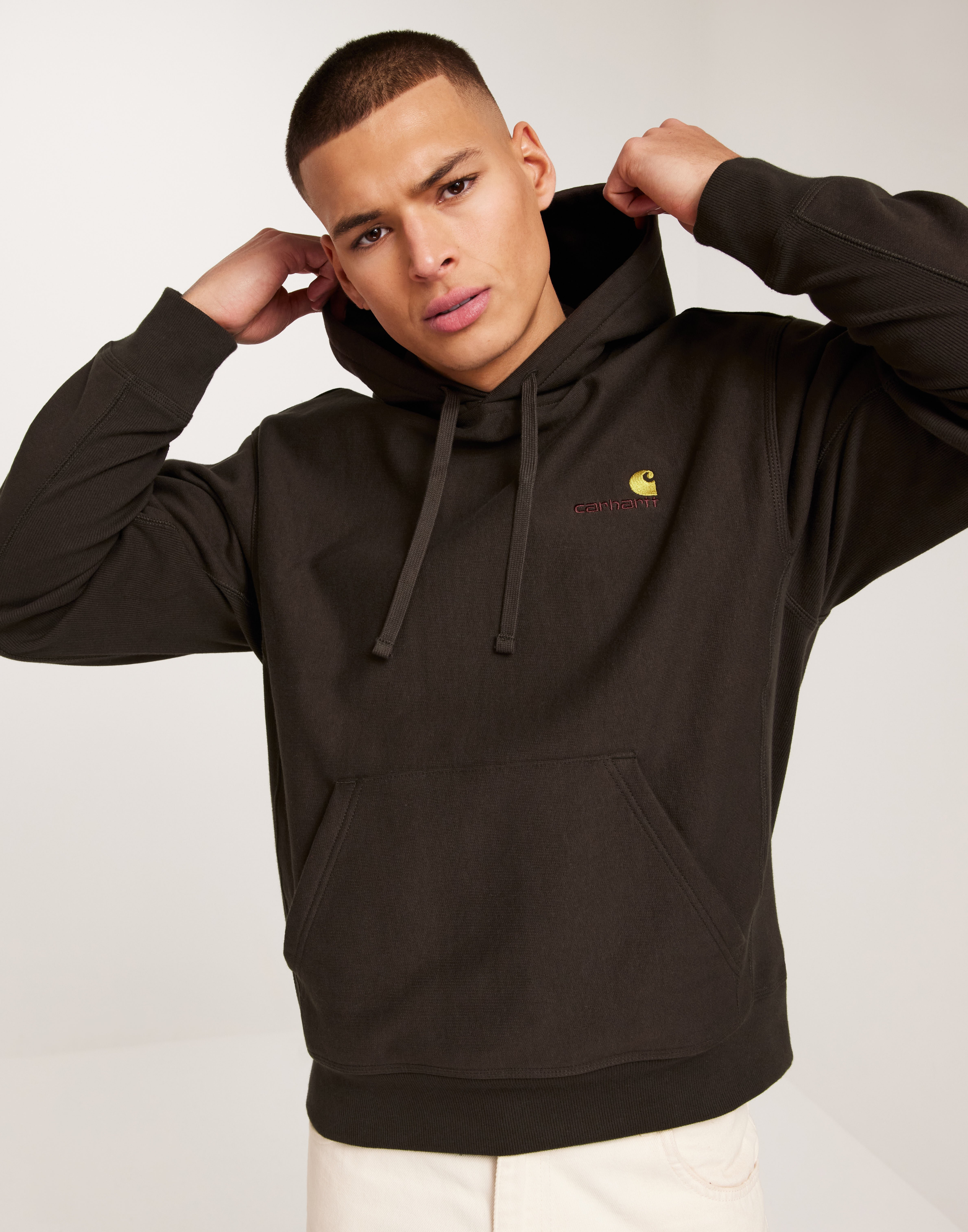 Carhartt hooded american script sweat hotsell