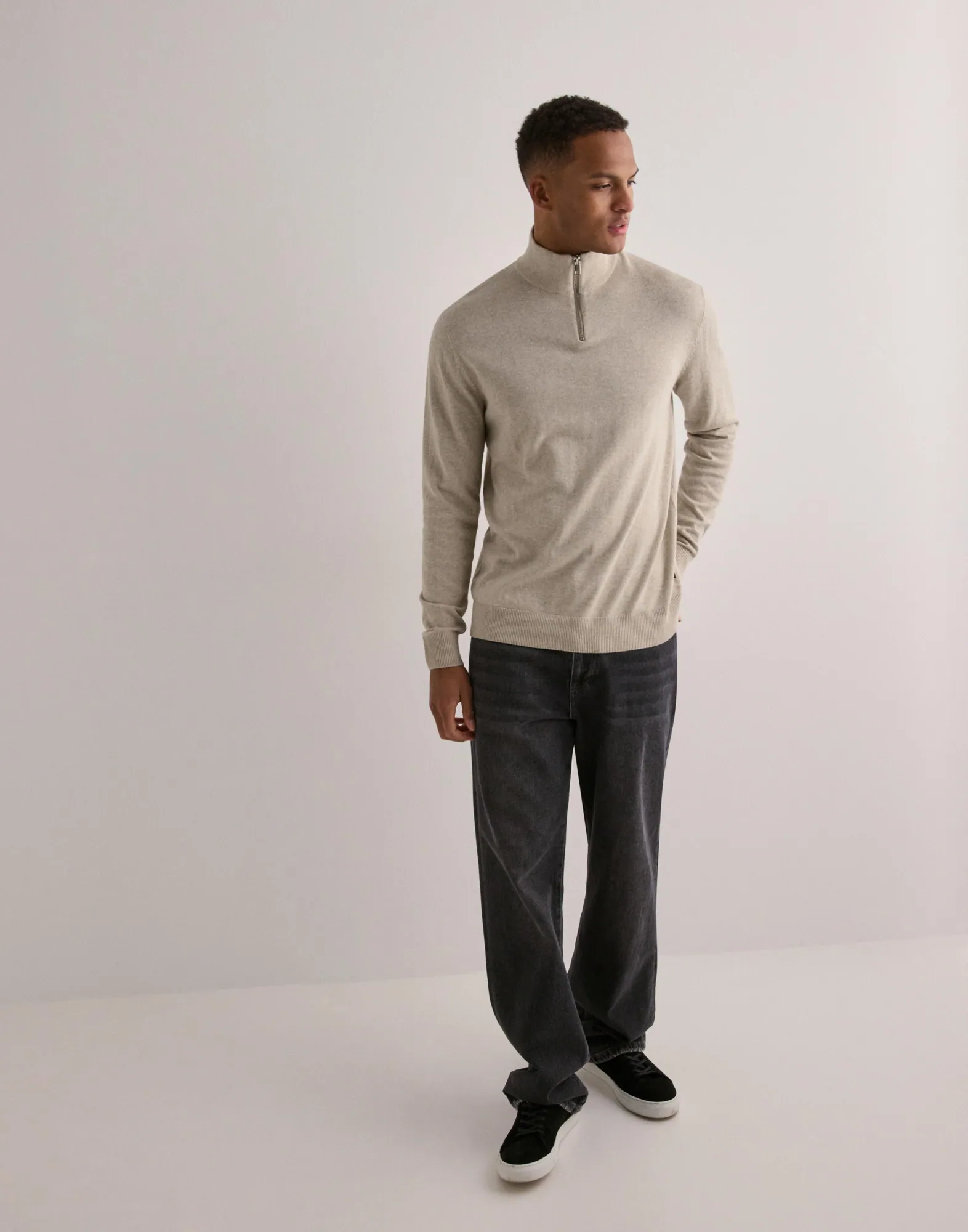 JJEEMIL KNIT HALF ZIP NOOS