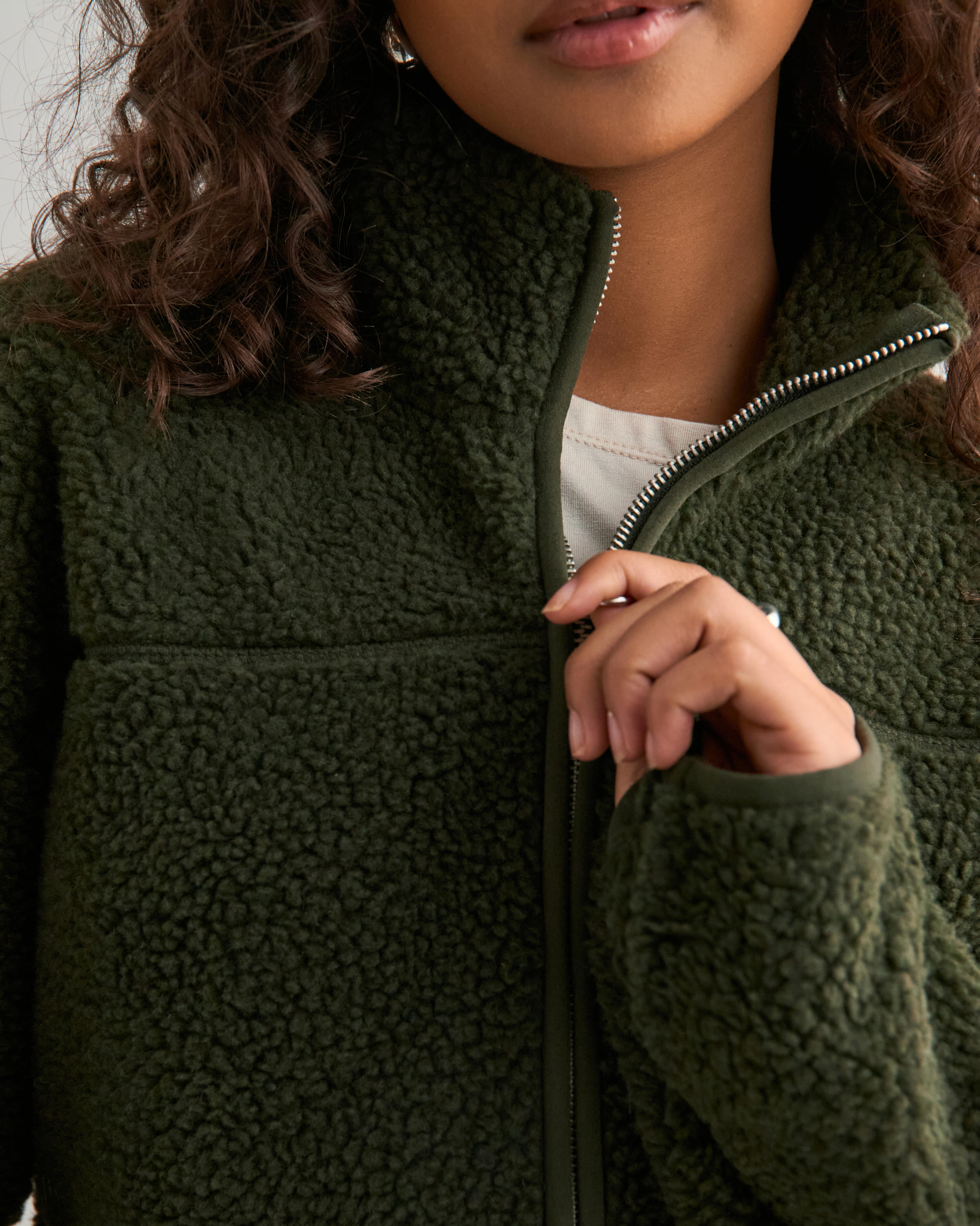 Buy Pieces PCSADIA LS TEDDY JACKET NOOS BC - Forest Night