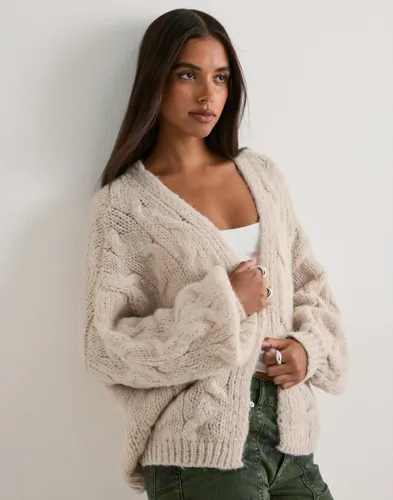 Vero Moda - Beige - Vmmaybe Ls Open Cable Cardigan Noos