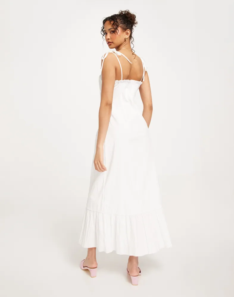 Buy Nelly Flirty Frill Dress - White | Nelly.com