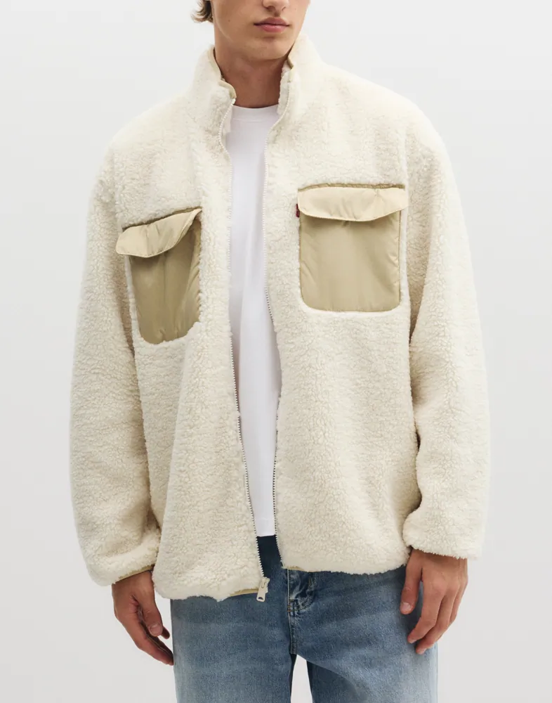 Campo Sherpa Jacket Oatmeal Fleecejackor