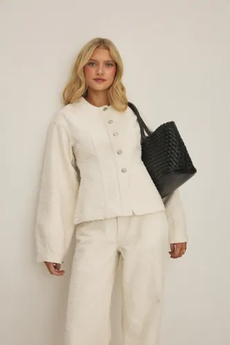 Nelly - Hvid - Shaped Textured Jacket