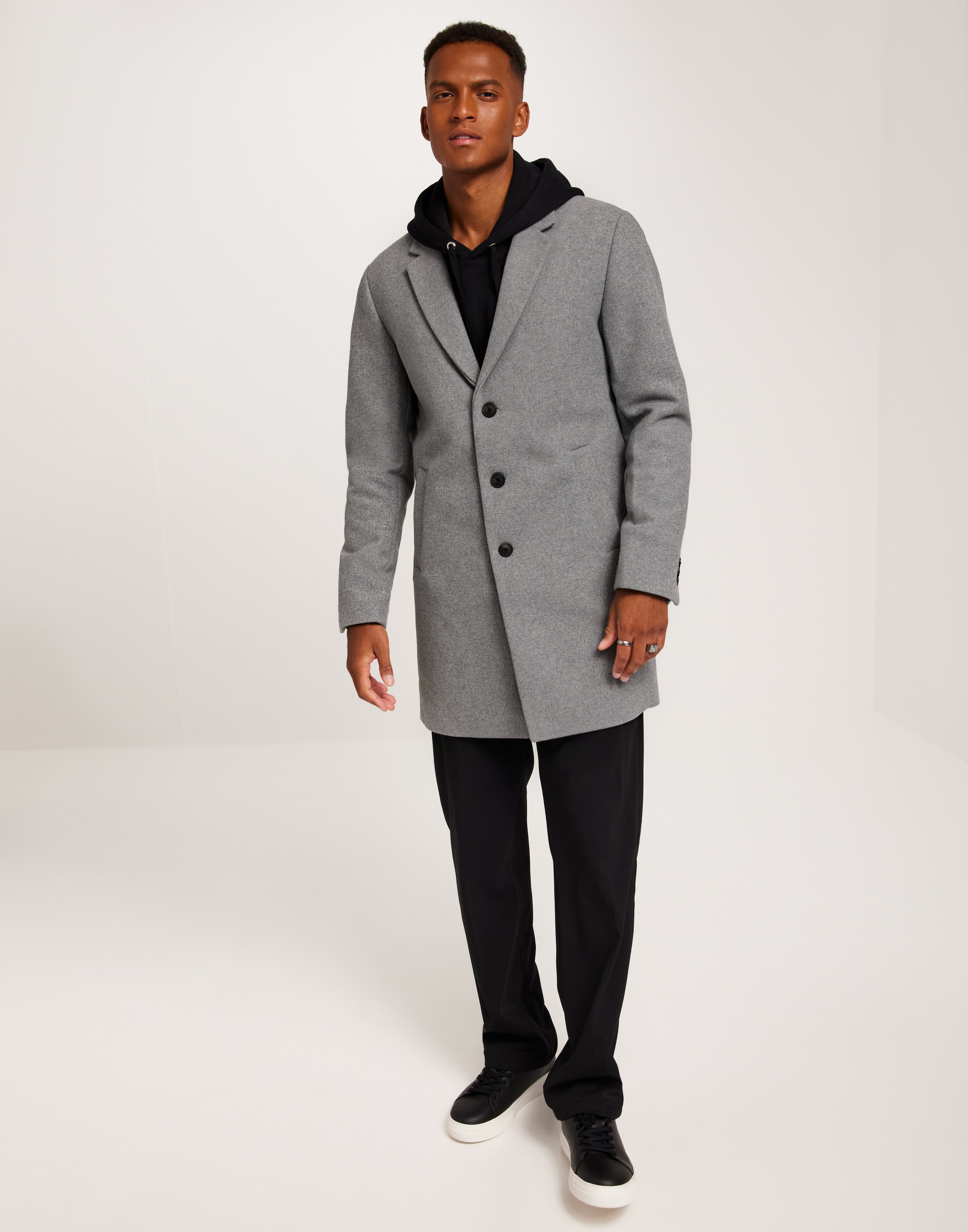 Buy Jack & Jones JJEMORRISON WOOL COAT SN - Light Grey Melange