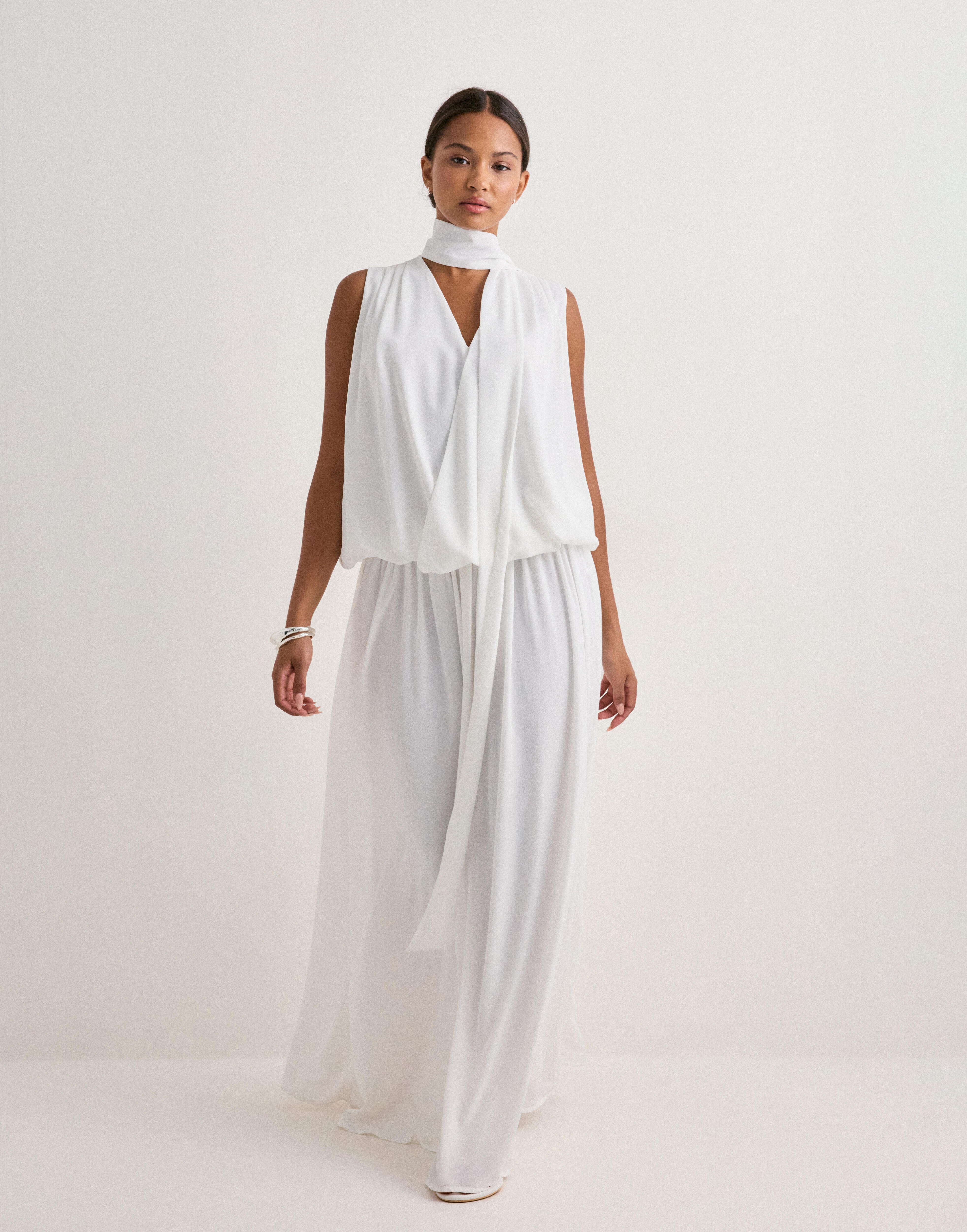 Buy Neo Noir Sabria Chiffon Skirt - Offwhite | Nelly.com