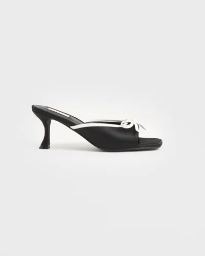 Nelly - Sort - Open Toe Mule Heel