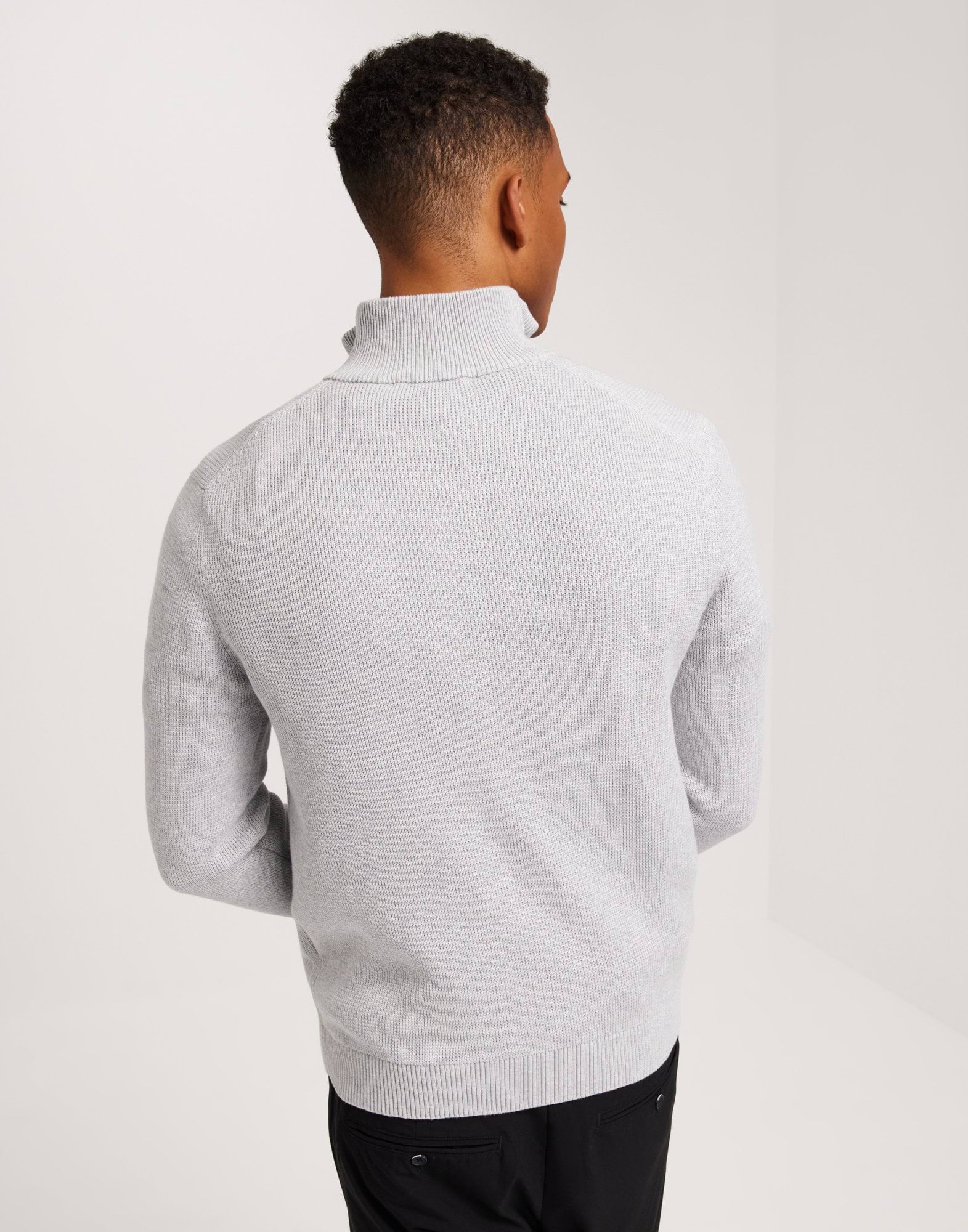 SLHDANE LS KNIT STRUCTURE HALF ZIP