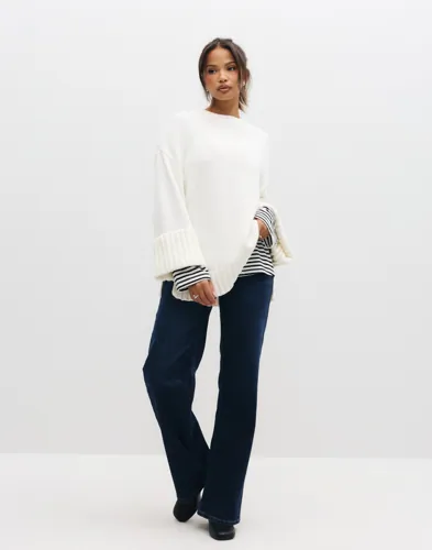 PIECES Pcanna Ls Oversize O-Neck Knit Bc stickade tröjor dam – bild 3