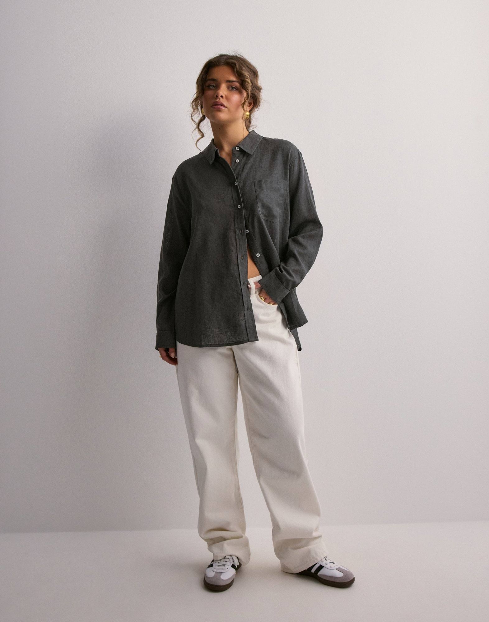 Camicia Di Lino ONLY Asmin-Caro Manica Lunga, Donna, Modello Pnt Noos