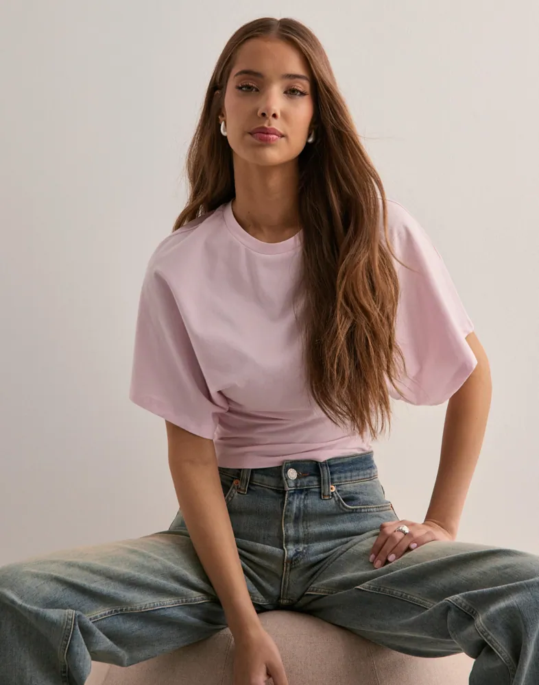 Buy Nelly Round Neck Wide Sleeve Tee - Pink | Nelly.com